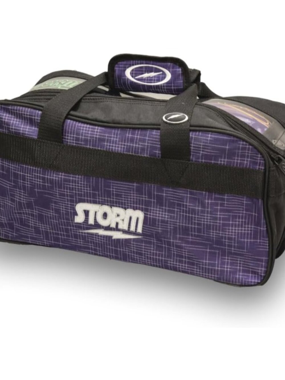 2 Ball Tote Bowling Bag - Abstract Purple/Black
